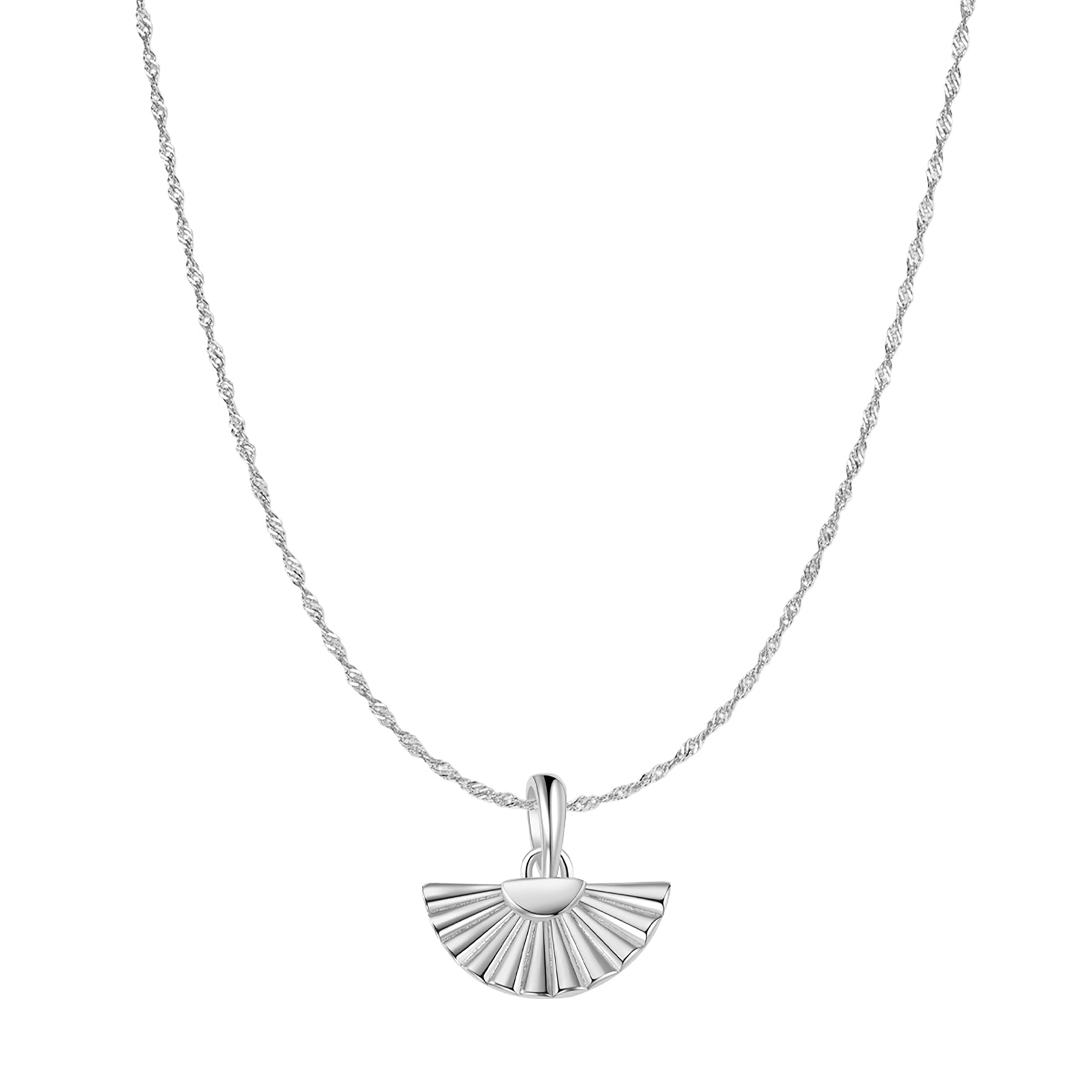 Collar Colgante Abanico Plata de Ley 925